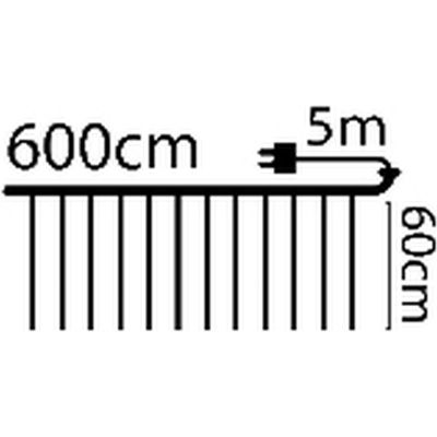 37. Weihnachtsbaumbeleuchtung, Lichtvorhang für den Außenbereich/Innenbereich, 240 LEDs, 600 x 60 cm, mit Fernbedienung, RGB-Farben