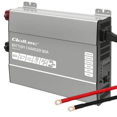 Monolith Intelligentes Profi-Ladegerät für LiFePO4-, AGM-, GEL- und SLA-Batterien, 80 A, 12 V, Schnellladung