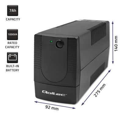 11. QOLTEC USV Line Interactive | Monolithisch | 1000 VA | 600 W