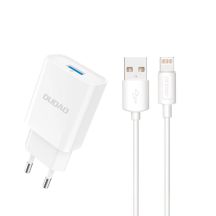 Dudao A4EU USB-A 2,1 A Wandladegerät – Weiß + USB-A – Lightning -Kabel