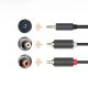 6. Ugreen AV102 10513 Kabel 3,5 mm Miniklinke (männlich) / 2RCA (männlich) 5 m – grau