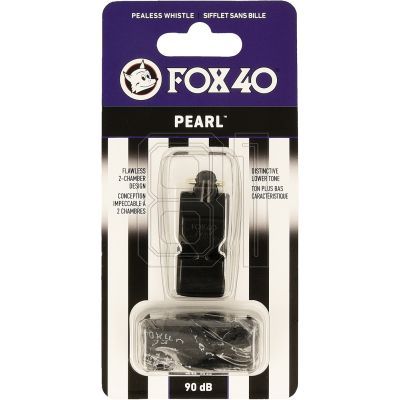 Pearl Fox whistle 40 + string black