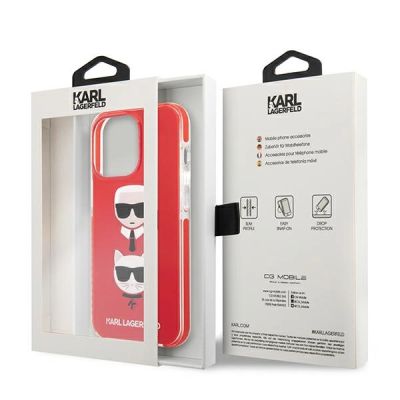 8. Karl Lagerfeld Karl&Choupette Head Case für iPhone 13 Pro / iPhone 13 - Rot