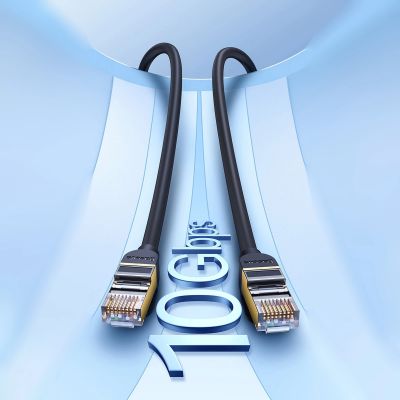 12. Baseus Speed Seven High Speed RJ45 Netzwerkkabel 10Gbps 1m Schwarz (WKJS010101)