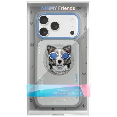 2. Nimmy Glasses Cool Dog MagSafe Case für iPhone 17 Pro - Grau