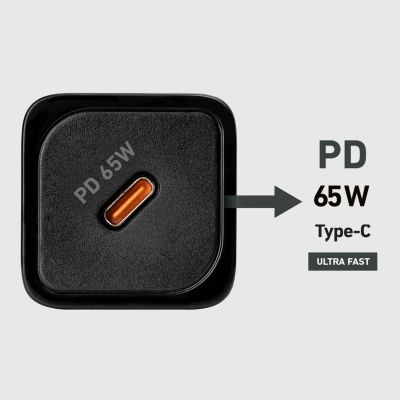 9. SBS TETRGAN1C65W 65-W-GaN-Wandladegerät mit Power Delivery – Schwarz