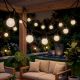 4. Gartengirlande Partybeleuchtung 20 LED G50 Timer kombinierbar