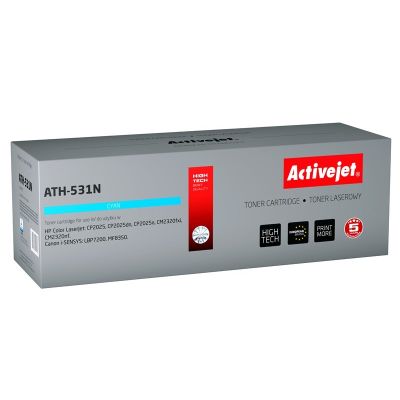 Activejet ATH-531N Toner (ersetzt HP 304A CC531A, Canon CRG-718C; Supreme; 3200 Seiten; blau)