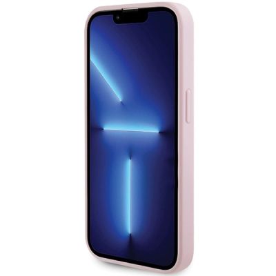 5. Guess GUHMP14LPSAHMCP Hülle für iPhone 14 Pro – rosa Saffiano MagSafe