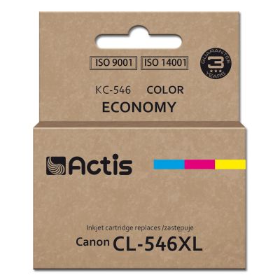 Actis KC-546 Tinte (ersetzt Canon CL-546XL; Supreme; 15 ml; 180 Seiten; rot, blau, gelb).
