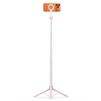 2. Tech-Protect L10S Bluetooth-Selfie-Stick – Rosa-Grau