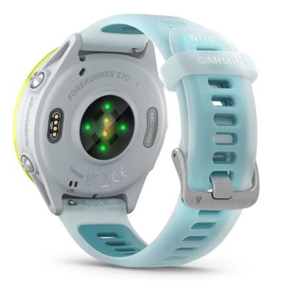 8. Garmin Forerunner 570 3,56 cm (1,4") AMOLED-Display, 47 mm, digitaler Touchscreen (454 x 454 px), weiß/gelb, WLAN, GPS