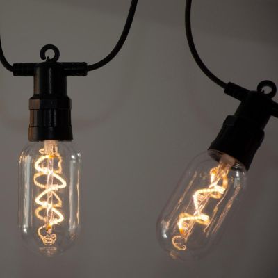 4. Party-Lichterkette für den Außenbereich, 12 Spiralen, 12 LED-Lampen, 6,3 m, 230 V