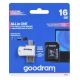 2. GoodRam All-in-One M1A4-0160R12 Speicherkarte mit Adapter und Kartenleser (16 GB; Klasse 10; Adapter, MicroSDHC-Kartenleser, Speicherkarte)