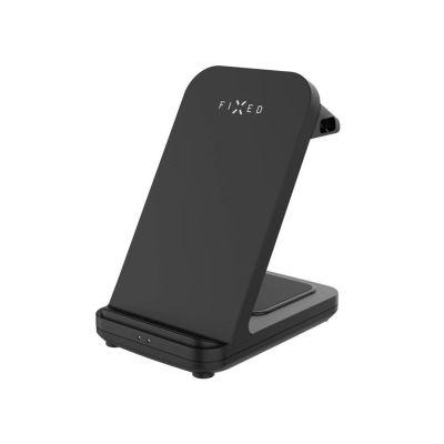 2. FIXPOS-U-BK Ladegerät für mobile Geräte wie Smartwatches, Smartphones und Kopfhörer, Schwarz, USB, kabelloses Laden, Schnellladen, intern