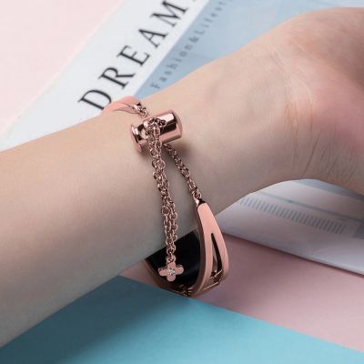3. Metallarmband für Xiaomi Mi Band 3 / 4 / 5 / 6 Armband - Rosa