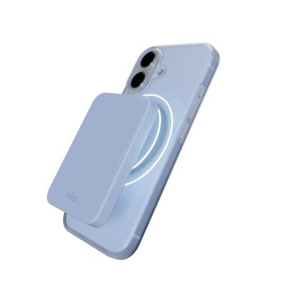 4. Puro Daylight Magsafe-kompatible Silikonhülle für iPhone 17 – durchscheinendes Blau