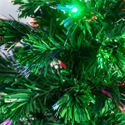 18. Dekorativer Weihnachtsbaum aus Glasfaser, mehrfarbig, 90 cm