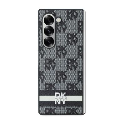 2. DKNY Checkered Pattern Printed Stripes Hülle für Samsung Galaxy Z Fold 6 – Schwarz