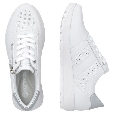 3. Weiße Damen-Sportschuhe aus Leder, Remonte Rieker D2V03-80