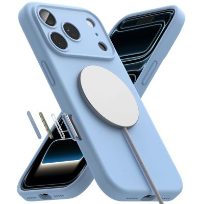 5. Ringke Silikon MagSafe Hülle für iPhone 18 Pro - Hellblau