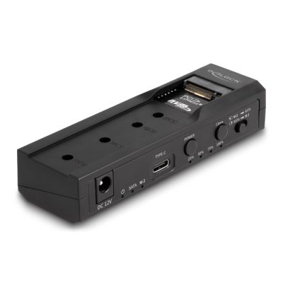5. Delock – Speichercontroller – Klonfunktion – 2,5", 3,5", M.2 (6,4 cm, 8,9 cm) – M.2-Karte (PCIe NVMe und SATA) / SATA-SSD – USB-C 3.2 (Gen 2x1)