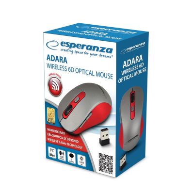 8. ESPERANZA KABELLOSE MAUS 2,4 GHz ADARA RED EM131R