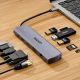 4. UNITEK D1113BGY01 Hubs und Konzentratoren 2 x USB 3.2 Gen 2 (3.1 Gen 2) Typ-C 1000 Mbit/s Grau