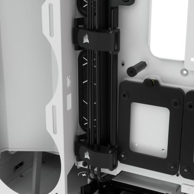 12. Corsair iCUE 5000X RGB Mid-Tower ATX Gehäuse mit Seitenwand aus gehärtetem Glas, Weiß (CC-9011213-WW)