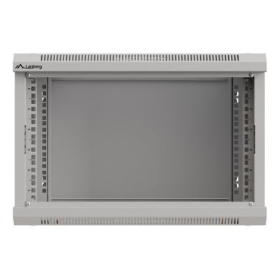 24. Lanberg 19" 6U 540x350 graue Glastür Wand-Rack-Schrank (Flat Pack)