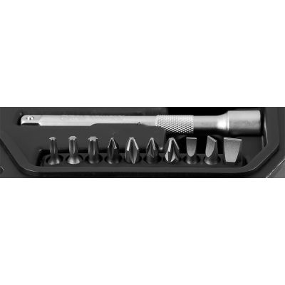 6. Satz von Durchgangssteckdosen 1/4" + 3/8", 46 Stück.