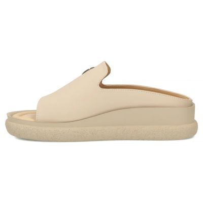 2. Beige Leder-Keilsandalen für Damen, Modell Filippo DK7758