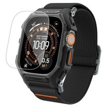 Spigen Lite Fit Pro Armband + Displayschutzfolie aus gehärtetem Glas für Apple Watch Ultra 49 mm – Schwarz