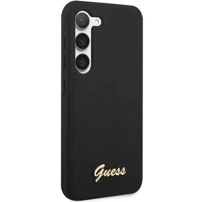 4. Guess GUHCS23SSLSMK S23 S911 schwarz/schwarz Hardcase Silikon Vintage Gold Logo