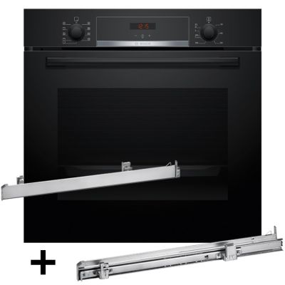 Backofen BOSCH HBA514BB3 + Teleskopauszüge 1 Ebene BOSCH HEZ538000