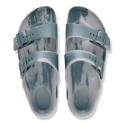 3. Birkenstock Damen-Flip-Flops ARIZONA EVA 1031331 BASALT GRAY/STONE COIN MULTI (schmale Weite)