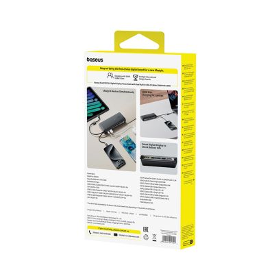 6. Baseus EnerFill FC41 20000mAh 100W Powerbank mit Digitalanzeige und integriertem Dual-USB-C-Kabel – Schwarz