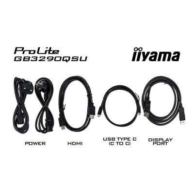 2. IIYAMA Monitor 80,0 cm (31,5") GB3290QSU-B1 16:9 2xHDMI+DP+2xUSB-C