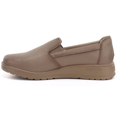 3. Damen-Keilsandalen aus Leder zum Hineinschlüpfen, beige, Potocki JE19505