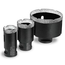 Vakuumgelötetes Diamantkronen-Set 28, 35, 68 mm 3 Stück.