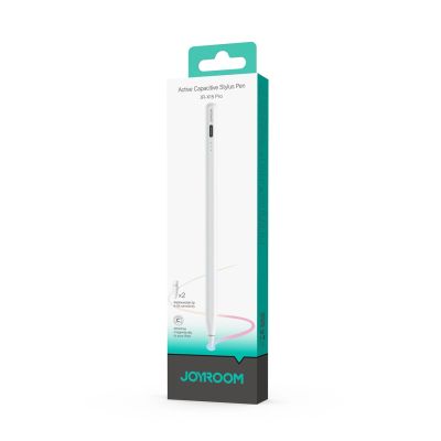 3. Joyroom JR-X15 Pro Aktiver kapazitiver Stift (inkl. 2 Ersatzspitzen) Weiß