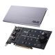 ASUS Hyper M.2 PCIe 3.0 x16 Controller, 4x M.2 NVMe (2242/2260/2280/22110) Gen 3