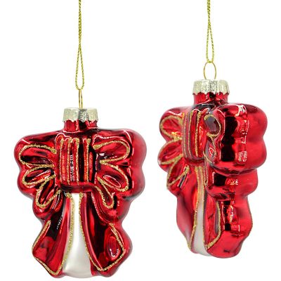 3. Glasform-Weihnachtsschmuck Schuh und Schleife MICA