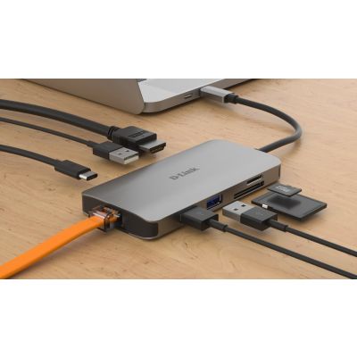 5. D-Link DUB-M810 Kabelgebundene Dockingstation USB 3.2 Gen 1 (3.1 Gen 1) Typ-C Aluminium