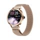 4. VELTORI VT340-1 Damen-Smartwatch, Goldarmband + rosa Silikonarmband