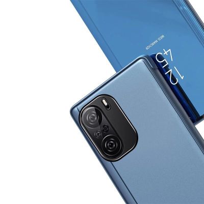 6. Clear View Case Cover für Xiaomi Redmi K40 Pro+ / K40 Pro / K40 / Poco F3 blau