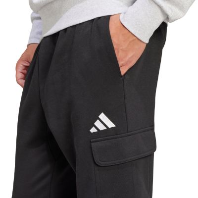 5. Herren adidas Essentials Feelcozy Fleece Cargohose Schwarz JE3820