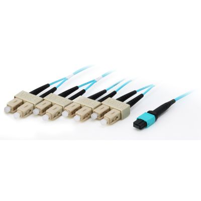 Patchkabel - SC Multimode (M) auf MTP Multimode (W) - 20,0 m - Glasfaser - 50/125 Mikrometer - OM4 - Aquamarin (25557807)