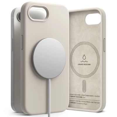 Ringke Silikon-Magsafe-Hülle für iPhone 16e / 17e – Beige