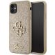 Guess GUHCN61HG4SGD Hülle für iPhone 11 / Xr – Gold Glitter Script Big 4G